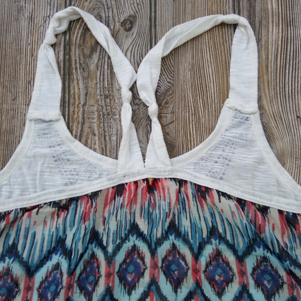 Spoiled Colorful Flowy Racerback Tank Top Blouse - Picture 6 of 9